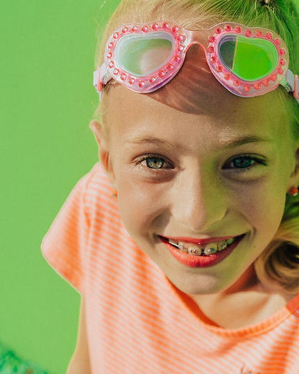 First Crush Fuchsia Heart Throb Kids' Swim Goggles