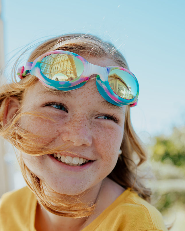 Neapolitan Swirl Taffy Girl Kids' Swim Goggles